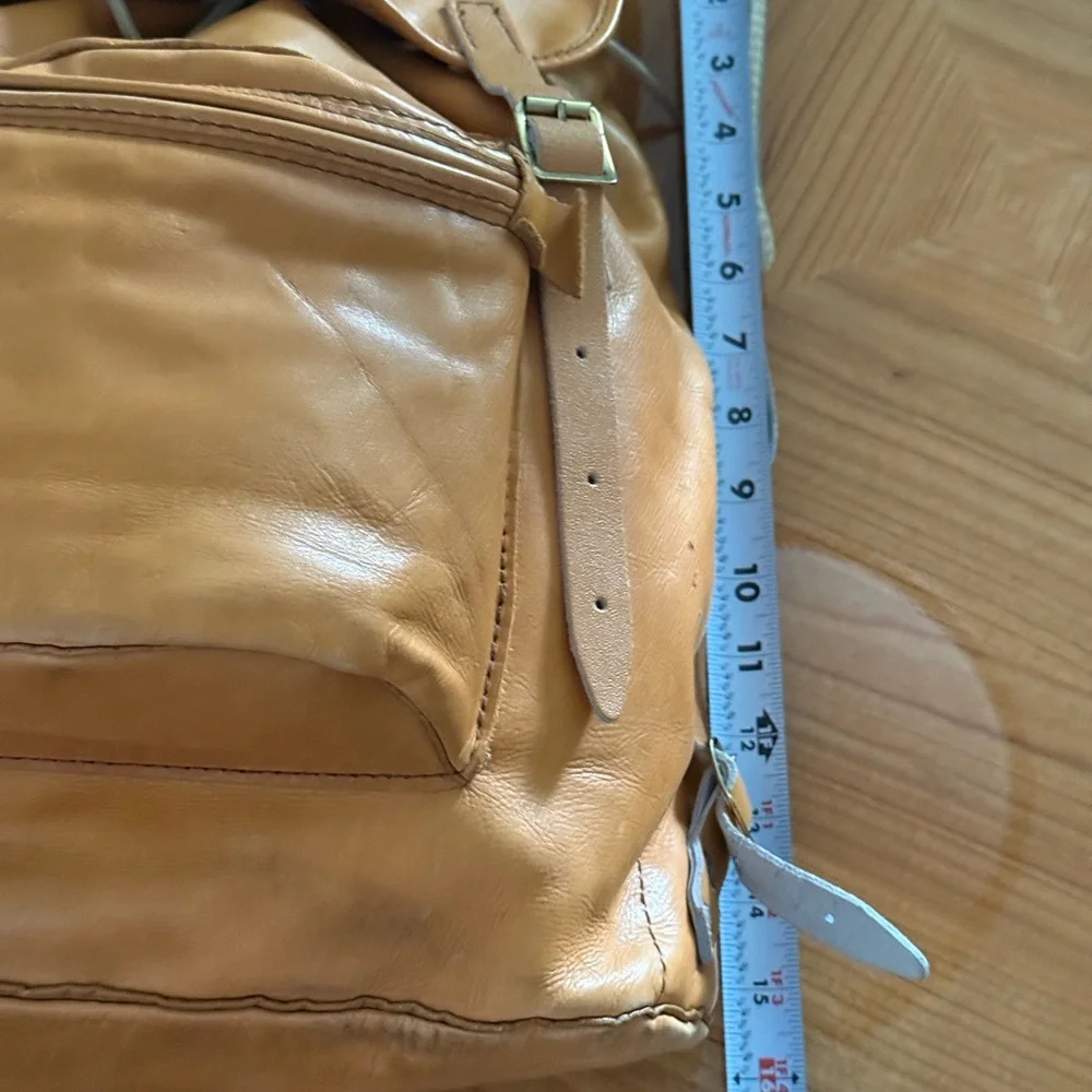 Chic Tan Leather Backpack for Women - Picture 3 of 9